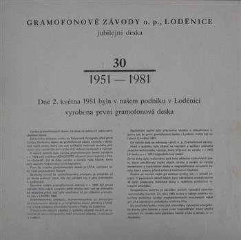 30 Let Výroby Gramofonových Desek V Lodìnici